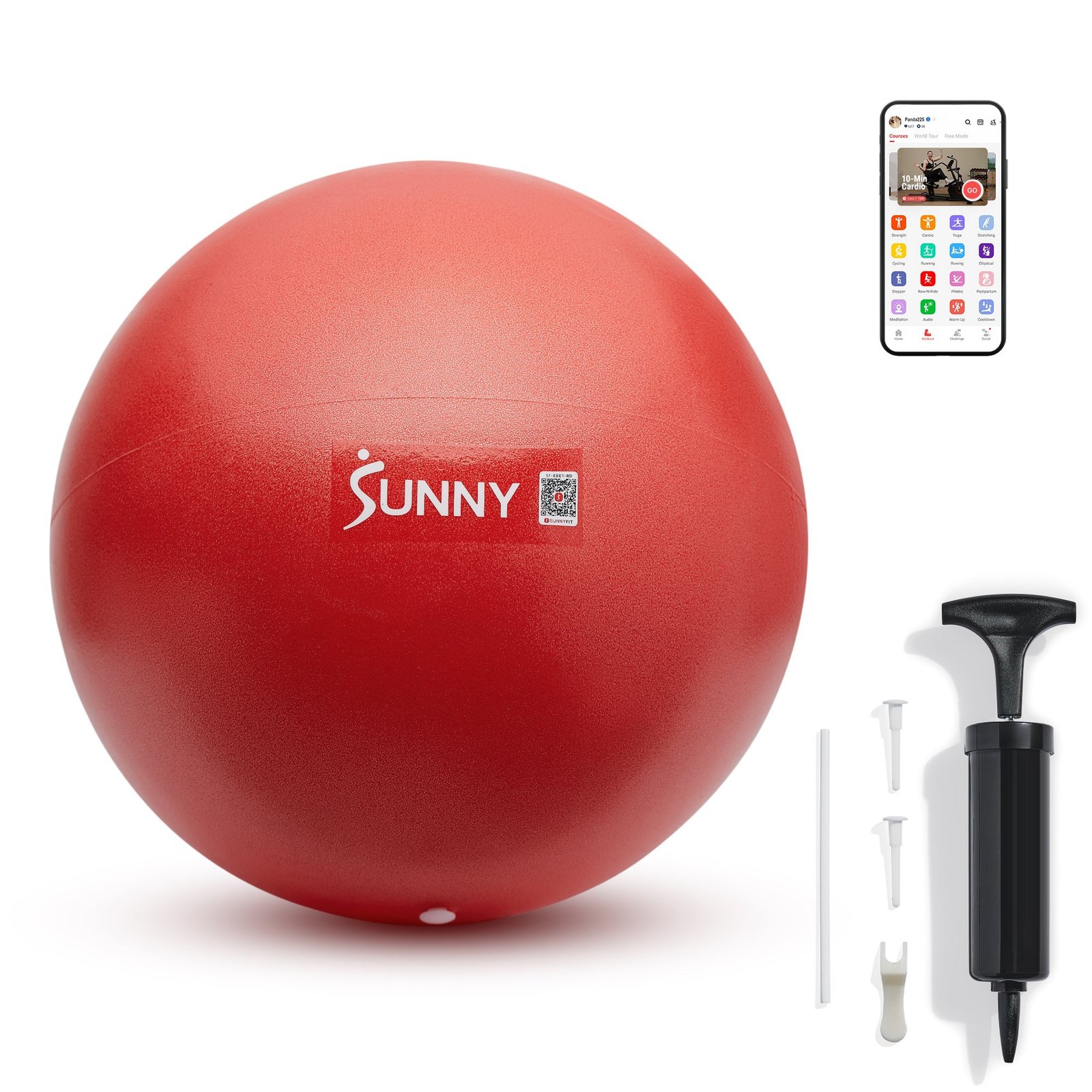 Sunny Health & Fitness Premium Pilates Ball 9”