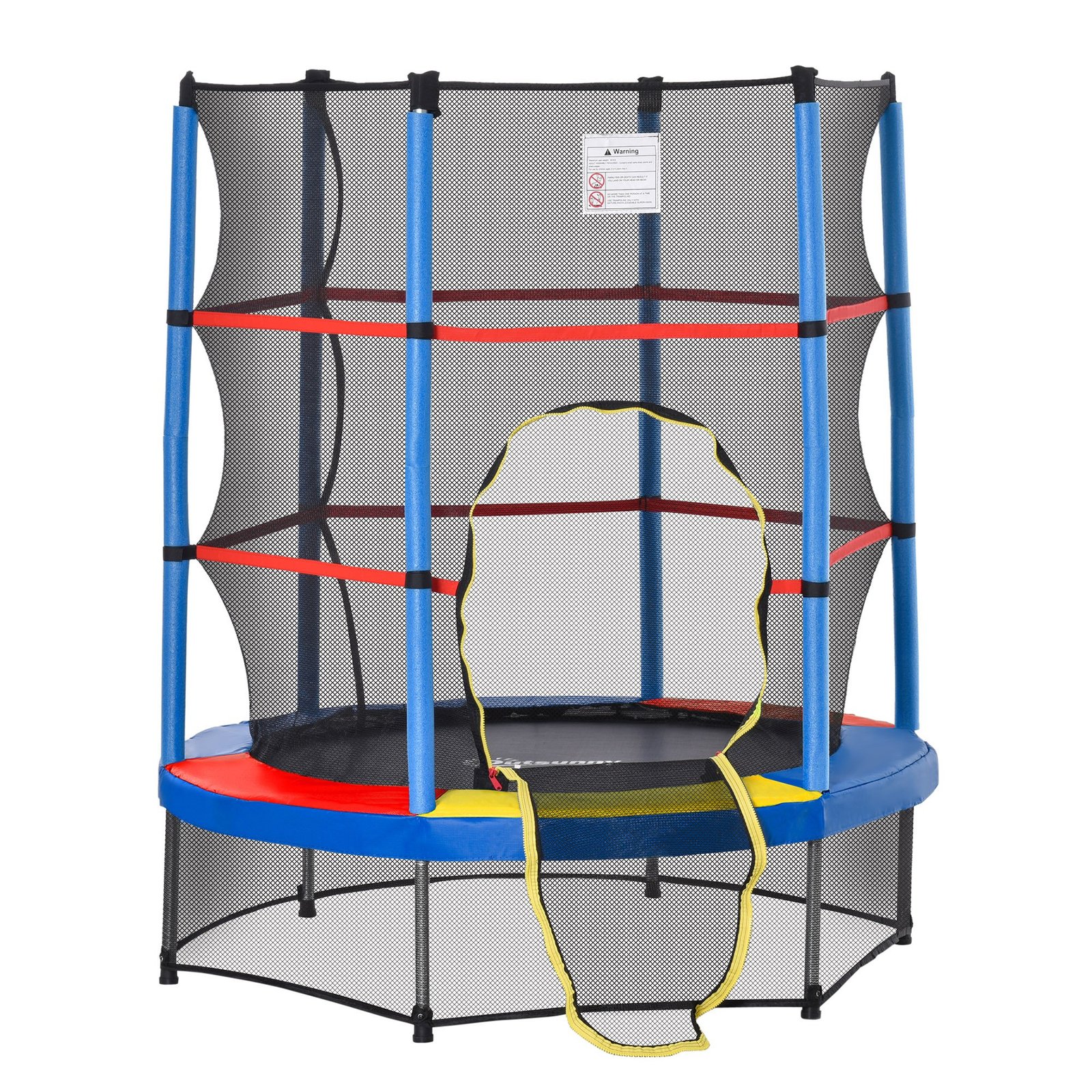 Φ5FT Kids Trampoline with Enclosure Net for Age 3 to 6 Years, Mixed Color