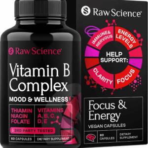 Vitamin B Complex Capsules B Vitamins: B1 B2 B3 B5 B6 B7 B9 B12 Biotin Folic Acid Vitamin C for Energy & Immune Support Supplement Super B Complex for
