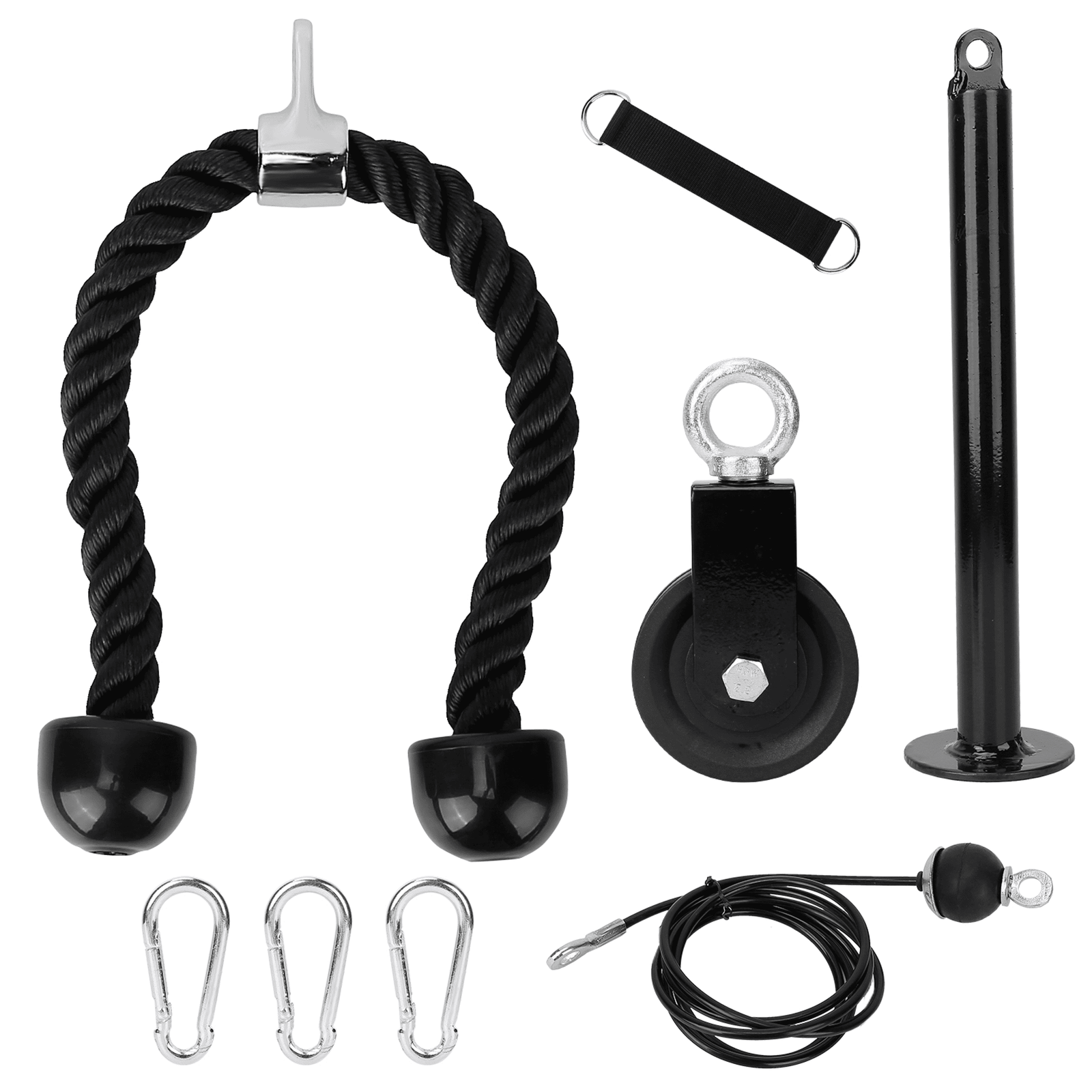 8Pcs Cable Pulley System Gym