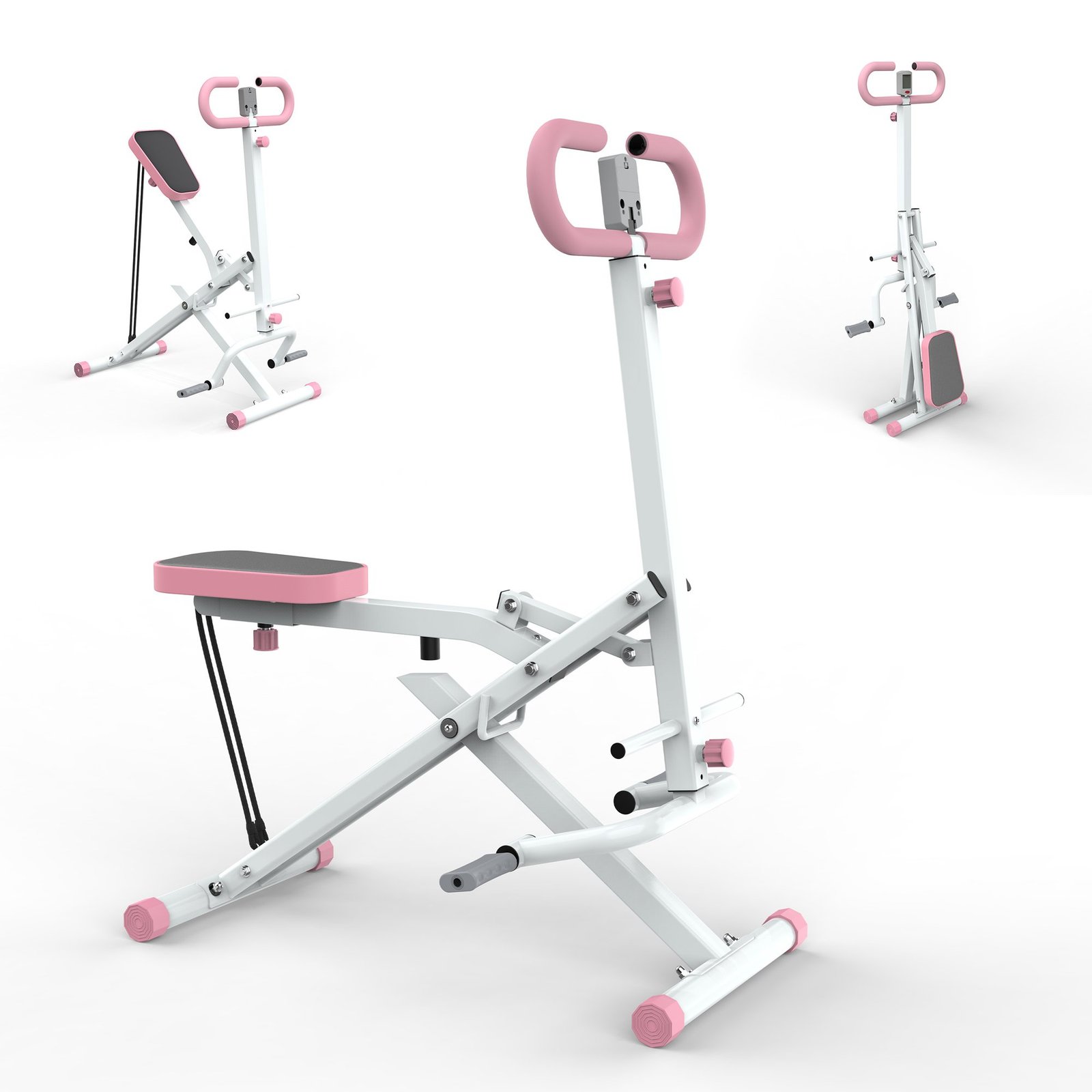 Squat Machine For Home, Assist Trainer For Glutes Workout Foldable With Resistance Bands, For Botty Glutes Butt Thighs, Ab Back Leg Press Hip Thr