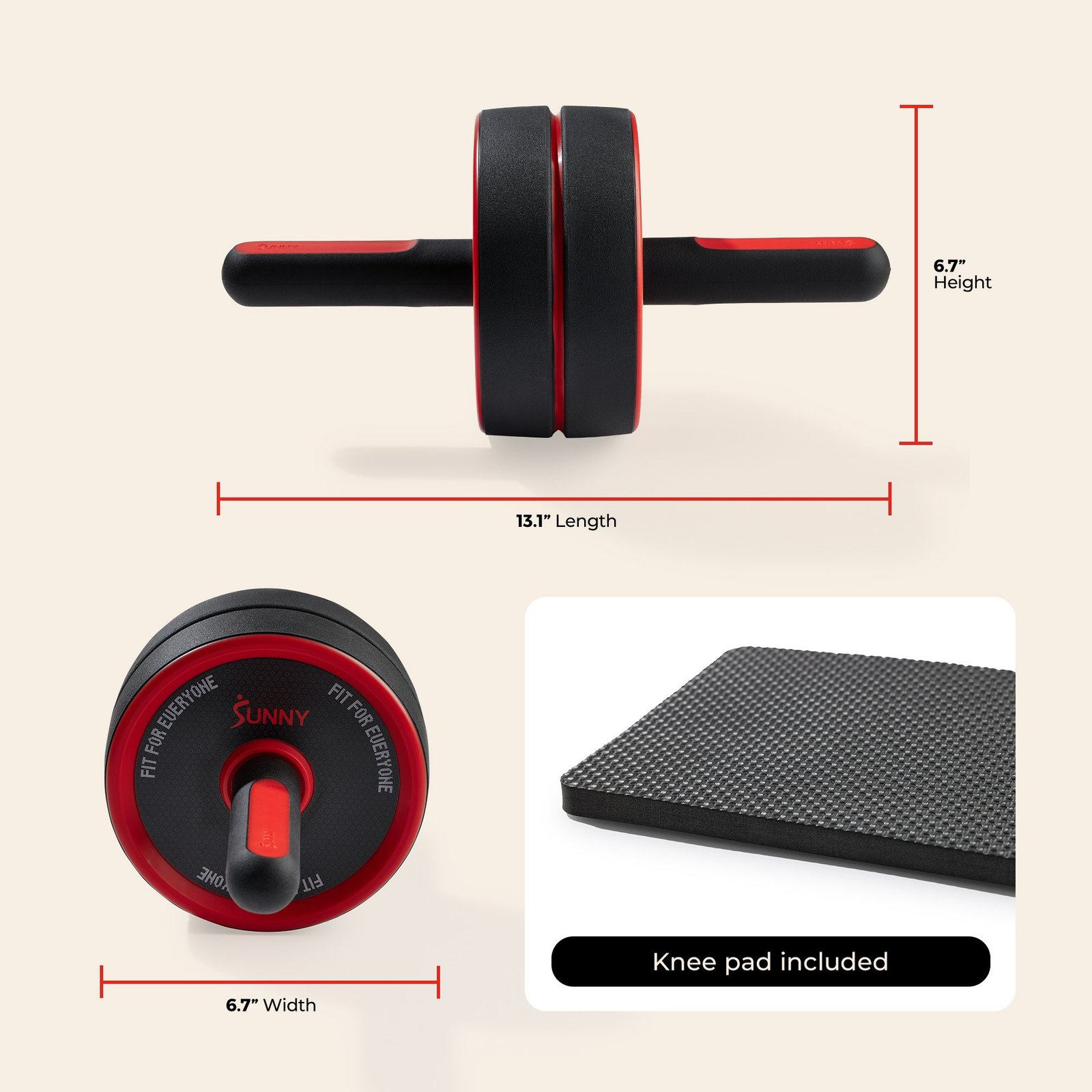 Sunny Health & Fitness Ab Roller Wheel