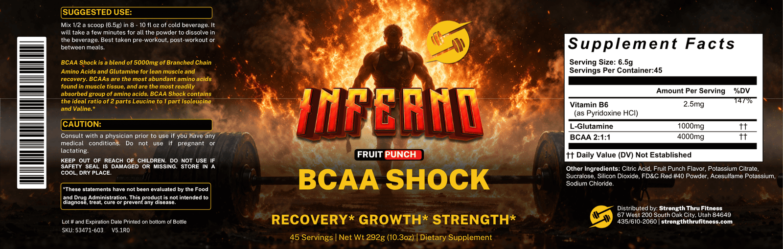 BCAA Shock Powder (Fruit Punch) - Image 2