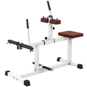 Adjustable Steel Seated Calf Raise Exercise Strength Training Gym Equipment, Brown