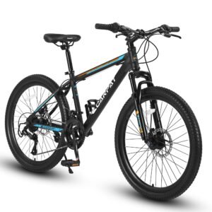 S26102 26 Inch Mountain Bike, Shimano 21 Speeds With Mechanical Disc Brakes, High-Carbon Steel Frame, Suspension Bikes Mountain Bicycle For Teena