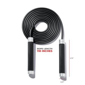 Sunny Health & Fitness Adjustable Weighted Jump Rope - SF-JR03-BK