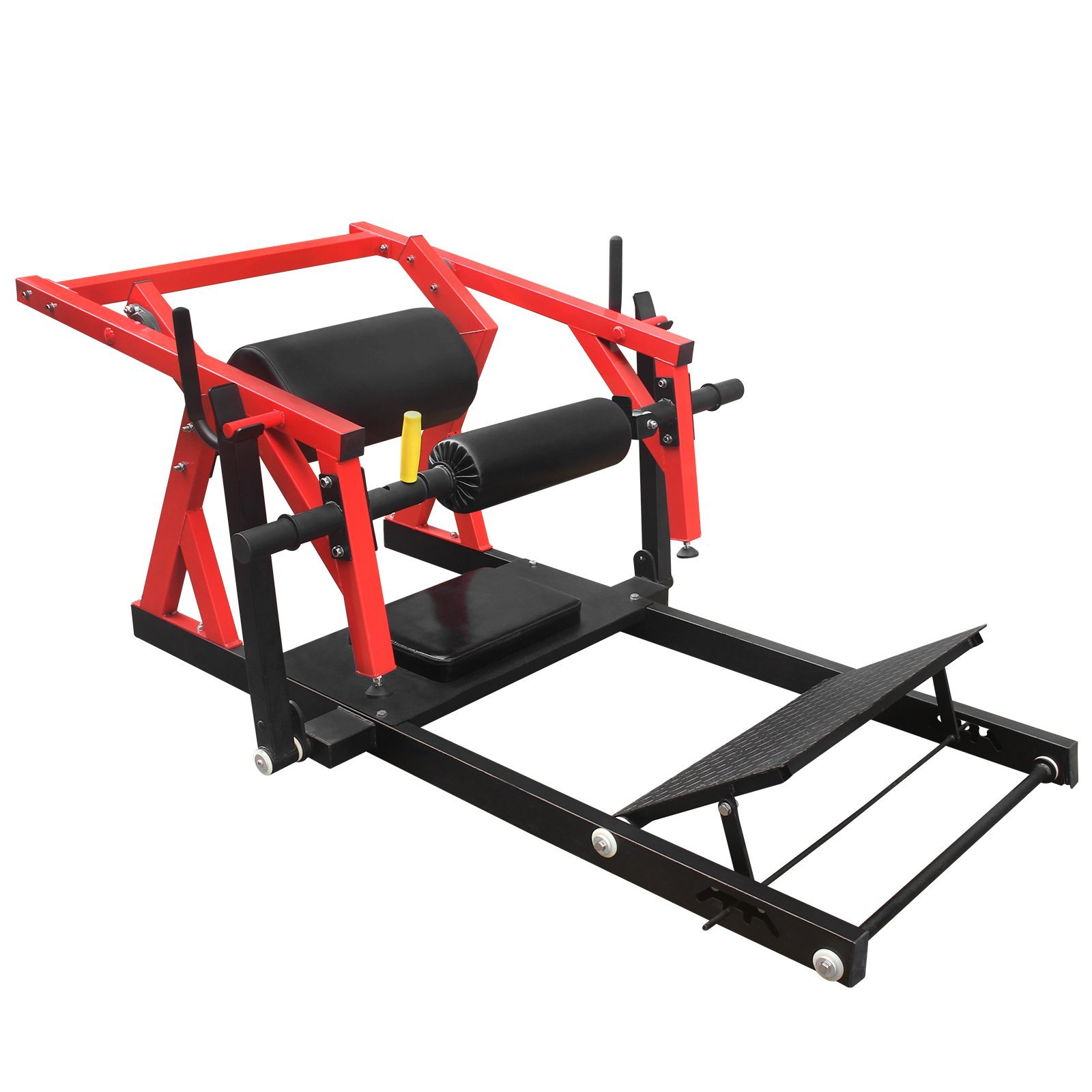 Hip Thrust Machine, Bridge Machine With Weight Holder, Heavy Duty Butt Exercise Equipment For Glute Muscles Building And Butt Shaping, Red