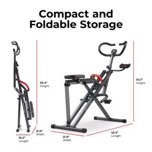 Sunny Health & Fitness SMART Row-N-Ride® Plus Assisted Squat Machine - NO. 077PLUS SMART