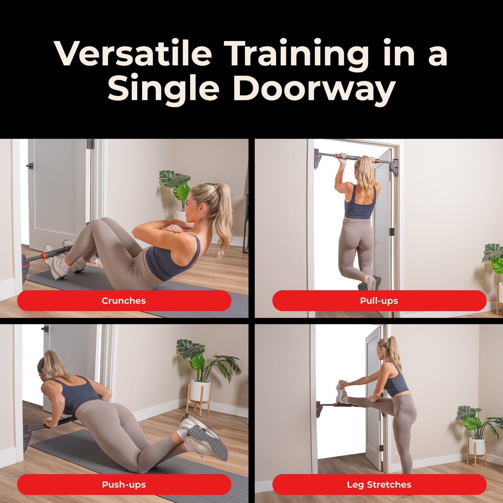 Sunny Health & Fitness Adjustable Door Mount Pull Up Bar - NO. 109
