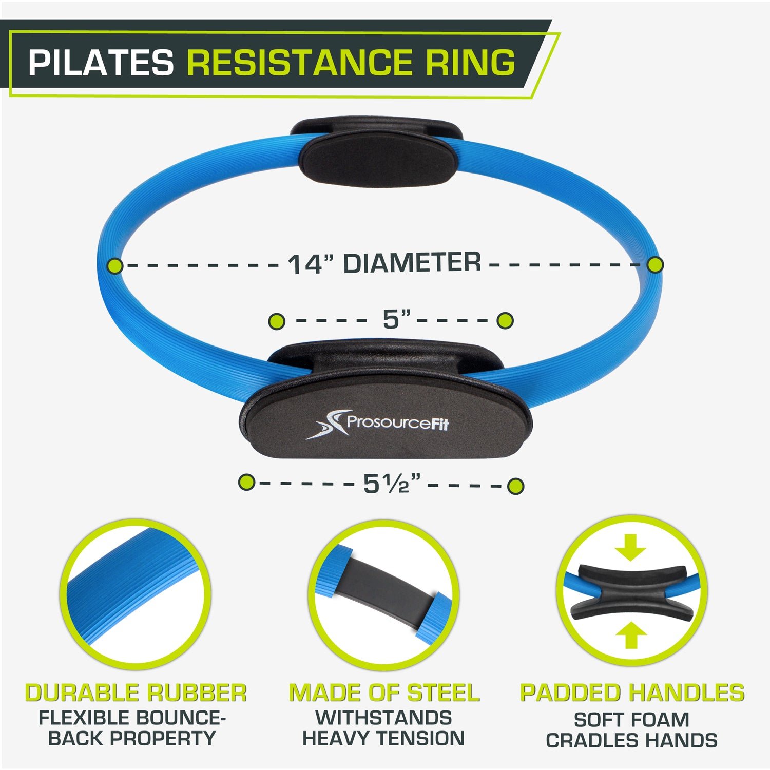 Pilates Resistance Ring, Blue - Image 2