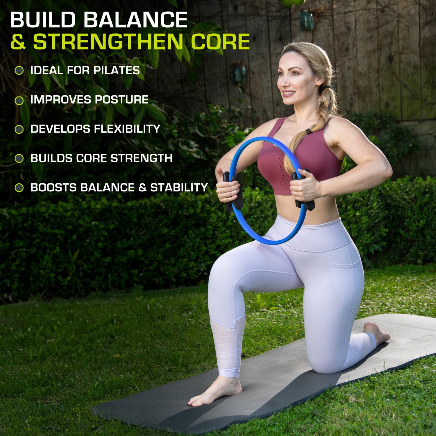 Pilates Resistance Ring, Blue - Image 3