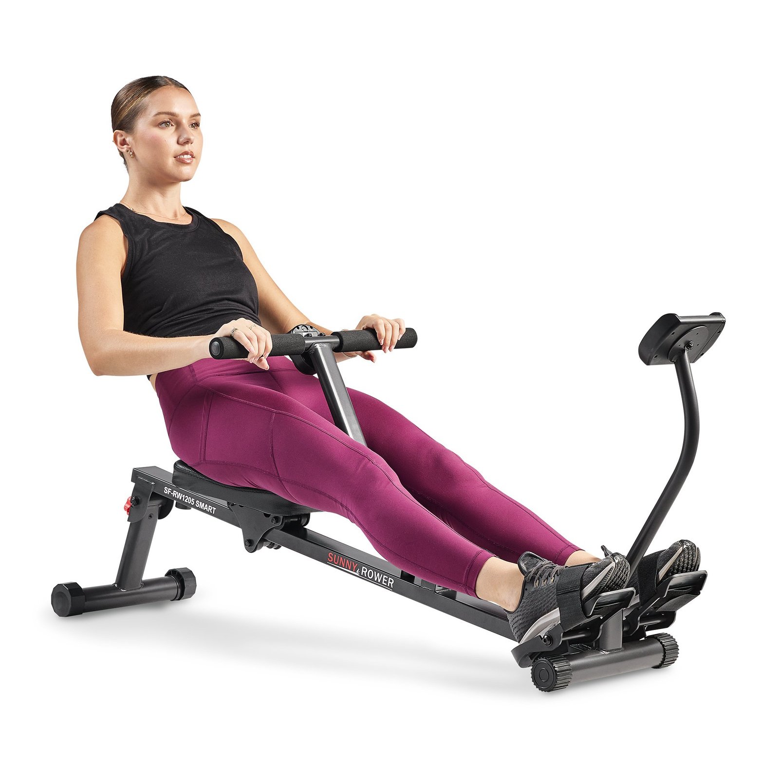 Sunny Health & Fitness SMART Compact Adjustable Rowing Machine - SF-RW1205SMART