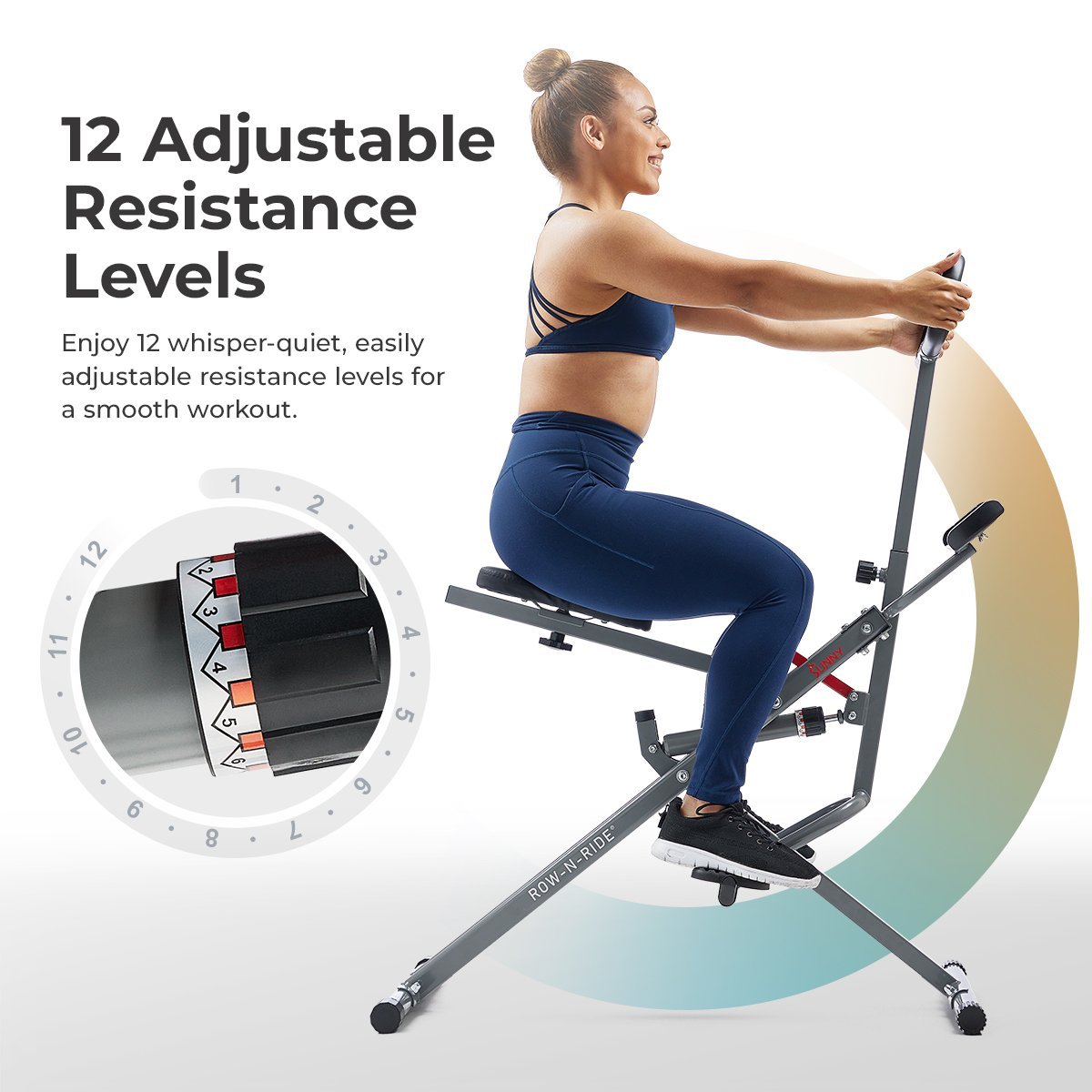 Sunny Health & Fitness Row-N-Ride® Hydraulic Squat Assist Trainer - SF-A023053