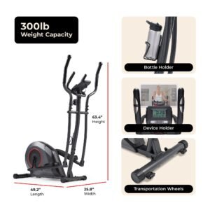 Sunny Health & Fitness Corezy 16-Level Smart Magnetic Resistance Elliptical - SF-E324005