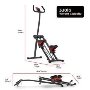 Sunny Health & Fitness Smart Foldable Stair Climber with Resistance Bands- SF-S025005