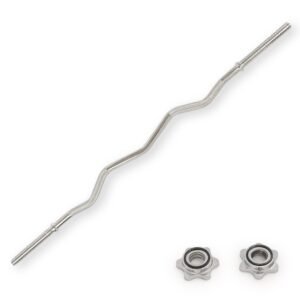 Sunny Health & Fitness 47" Threaded Chrome Curl Bar