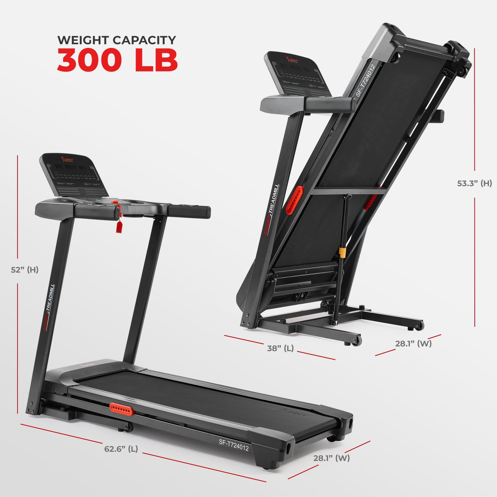 Sunny Health & Fitness Active 400 Smart Auto Incline Treadmill - SF-T724012