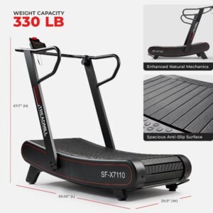 Sunny Health & Fitness Smart Ultra Manual Treadmill with 8 Levels Magnetic Resistance - SF-X7110