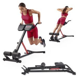 Sunny Health & Fitness Hyperextension Roman Chair with Dip Station - SF-BH620062