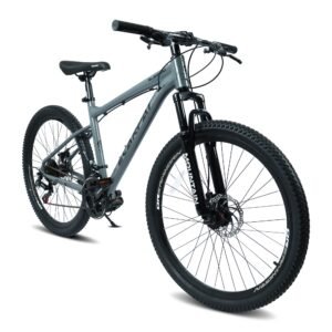 A26317 KIAPALNO 26 Inch All-Terrain Mountain Bike With Disc Brakes 21-Speed Drivetrain & Durable Carbon Steel Frame Ideal For Men And Women, Perf