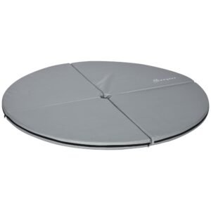 Soozier Extra-Protective 2"T x 5'W Foldable Pole Dance Mat Light Gray with Handle Lightweight
