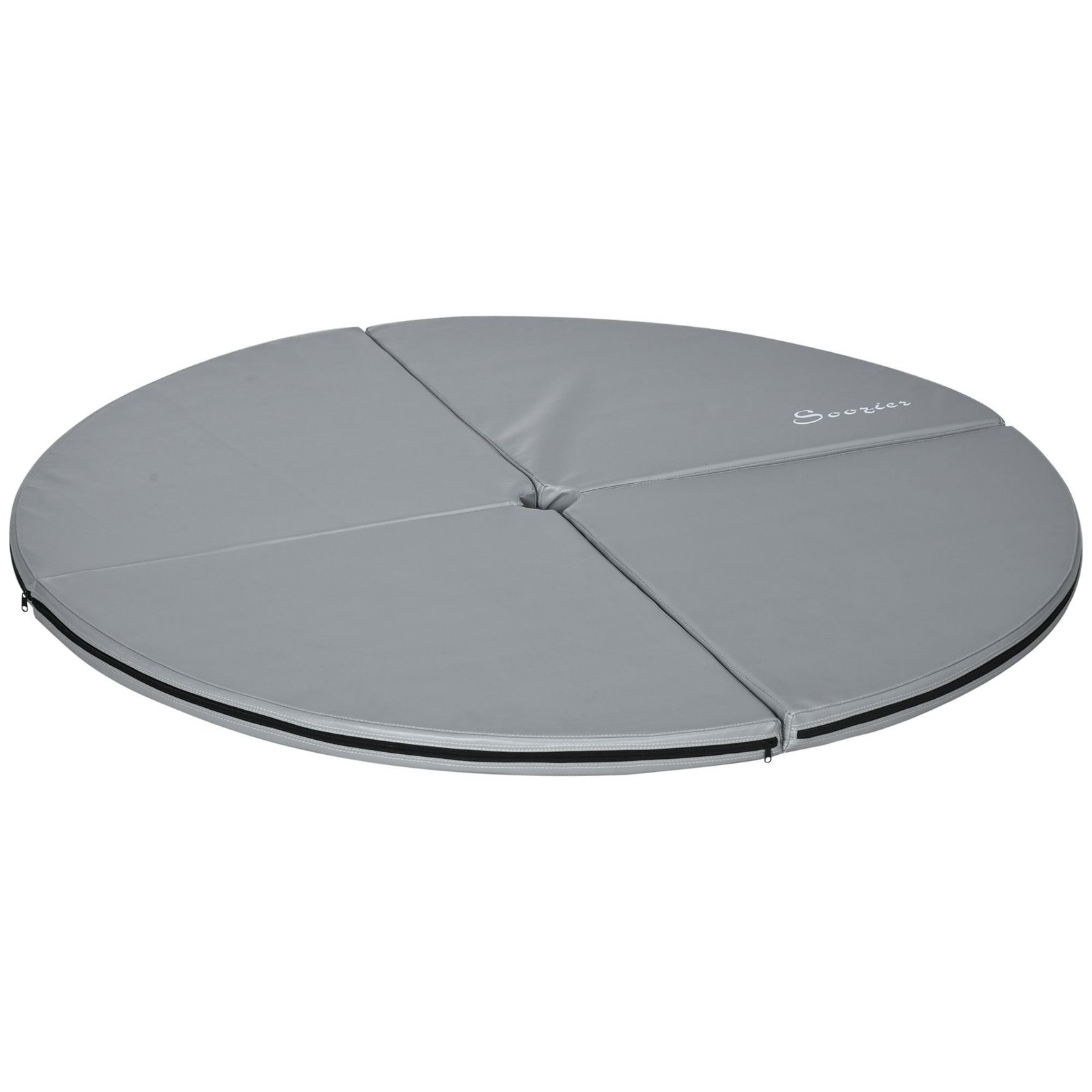 Soozier Extra-Protective 2"T x 5'W Foldable Pole Dance Mat Light Gray with Handle Lightweight
