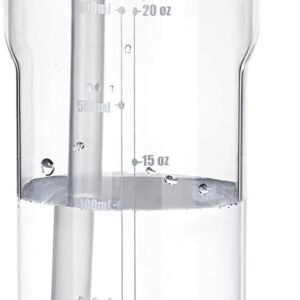 Water Bottle with Straw,Tritan BPA-Free,Leak-Proof Design for Travel,Home, School, (Clear)