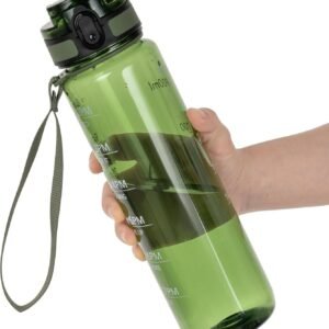 Water Bottle 32oz, Durable and Leakproof Water Bottles Motivational with Time Marker,Tritan,BPA Free, Gym,Travel, Home,School,Office