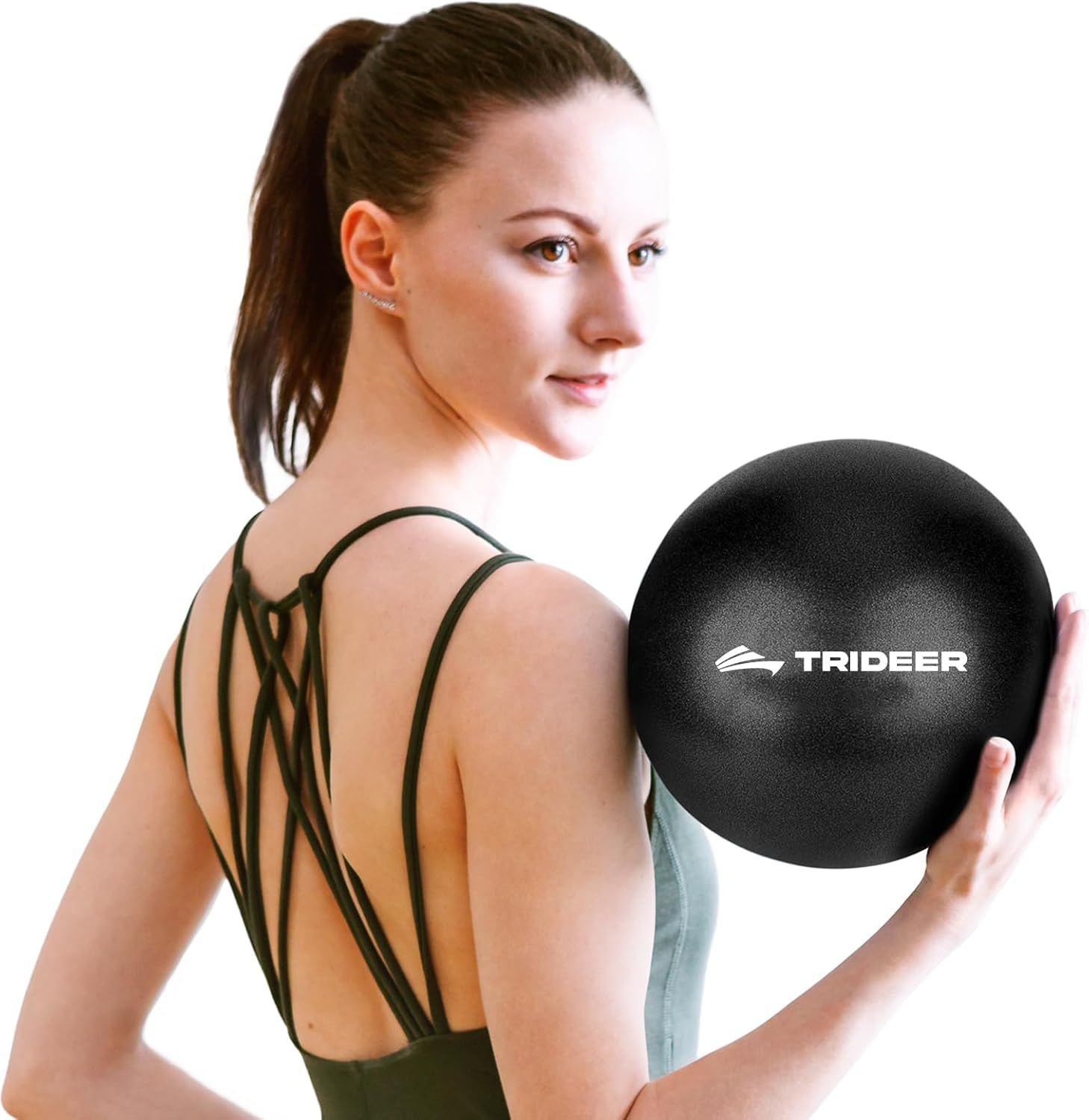 9-Inch Pilates Ball, Small Exercise Ball for Yoga, Core Training, Physical Therapy, Balance