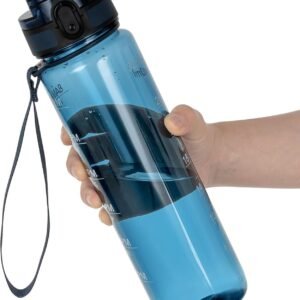 Water Bottle 32oz, Durable and Leakproof Water Bottles Motivational with Time Marker, Tritan, BPA Free, Gym,Travel,Home, School, Office, Gifts for Her