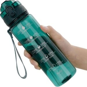 Water Bottle for school Girls Boys, Motivational Water Bottles With Silicone Straw, Leak-Proof Tritan BPA-Free, Reusable water bottles for kids