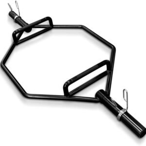 Olympic Hex Bar, Trap Bar 56" Chrome Finish Hex Weight Lifting Bar Deadlift Bar with Two-Handle, for Squats, Deadlifts, Shrugs Power Pulls