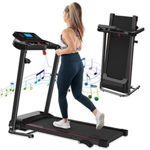 FYC Electric Treadmills with Incline and Bluetooth; 2.5HP Folding Treadmill for Home Exercise; Foldable Portable Running Machine Walking Joggin