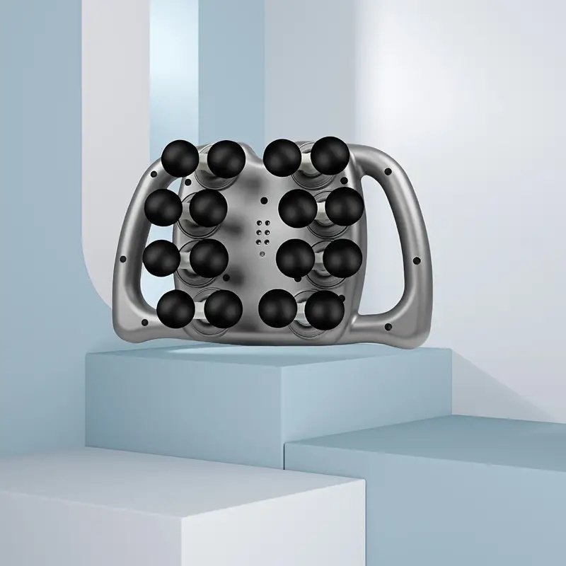 High-Power Fascia Massage Gun with 6 Interchangeable Heads - Adjustable 16-Level Intensity for Athletes & Pain Relief