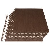 Wood Grain Puzzle Mat 1/2-in, Dark Walnut, 24 Sq Ft - 6 Tiles