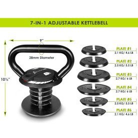 Adjustable Kettlebell, 10-lb to 40-lb - Image 3