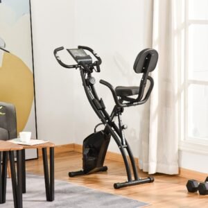 Exercise Bike Folding Upright Recumbent Stationary Cycling W Resistance Band