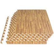 Wood Grain Puzzle Mat 1/2-in, Light Oak, 24 Sq Ft - 6 Tiles