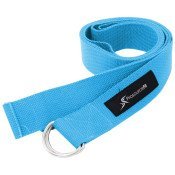 Metal D-Ring Yoga Strap, Aqua