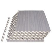 Wood Grain Puzzle Mat 1/2-in, Slate Gray, 24 Sq Ft - 6 Tiles
