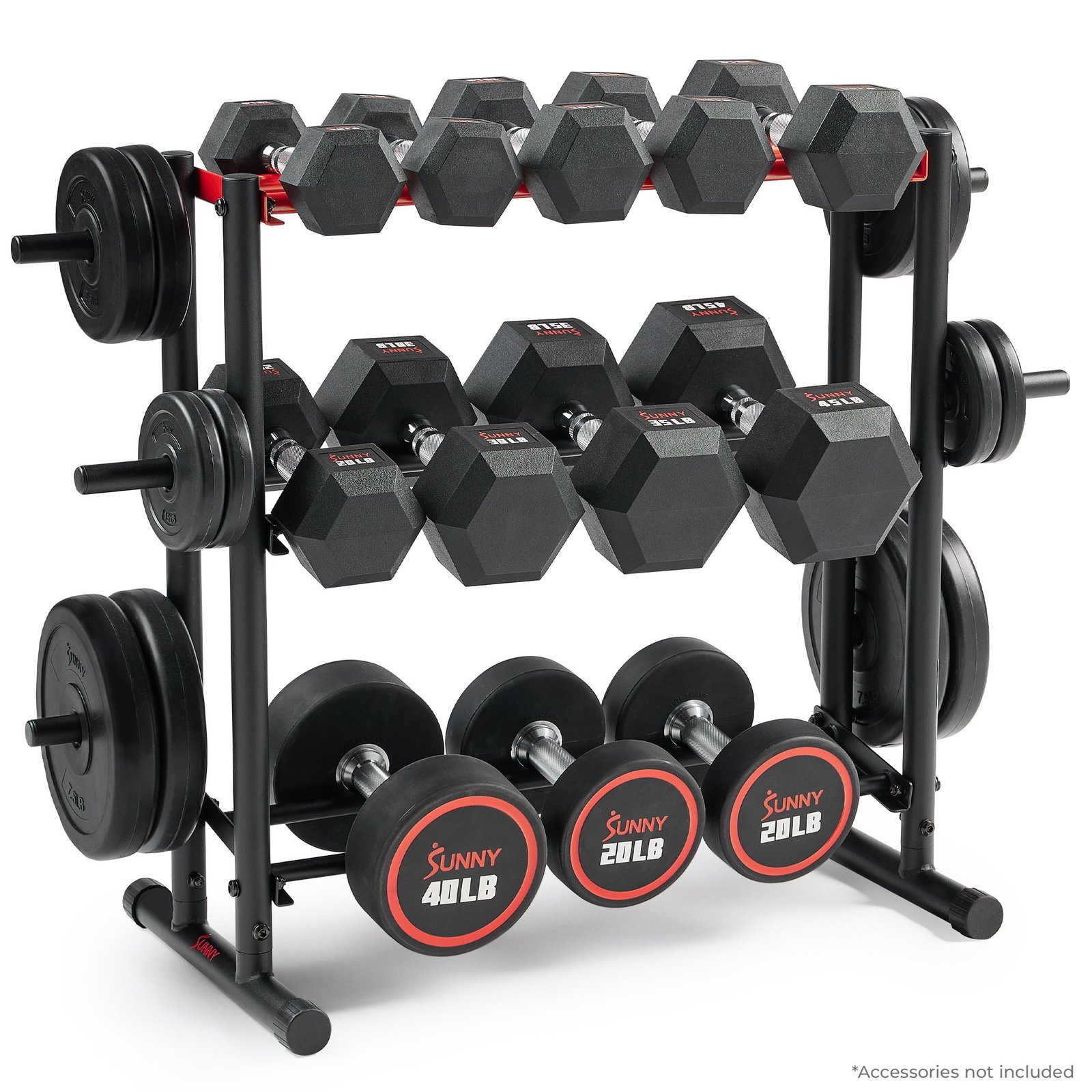 Sunny Health & Fitness Multi-Weight Storage Rack Stand - SF-XF921036