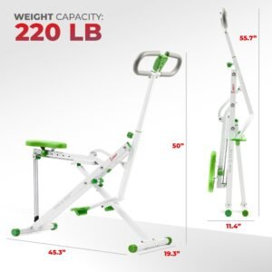 Sunny Health & Fitness SMART Upright Row-N-Ride® Exerciser in Green - NO. 077GR