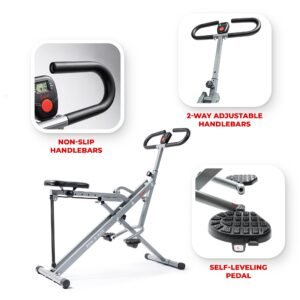Sunny Health & Fitness Upright Row-N-Ride® Exerciser in Silver - No. 077S