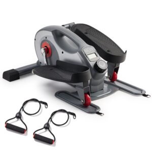 Sunny Health & Fitness Smart Portable Sit and Stand Magnetic Elliptical with Resistance Bands - SF-E323054