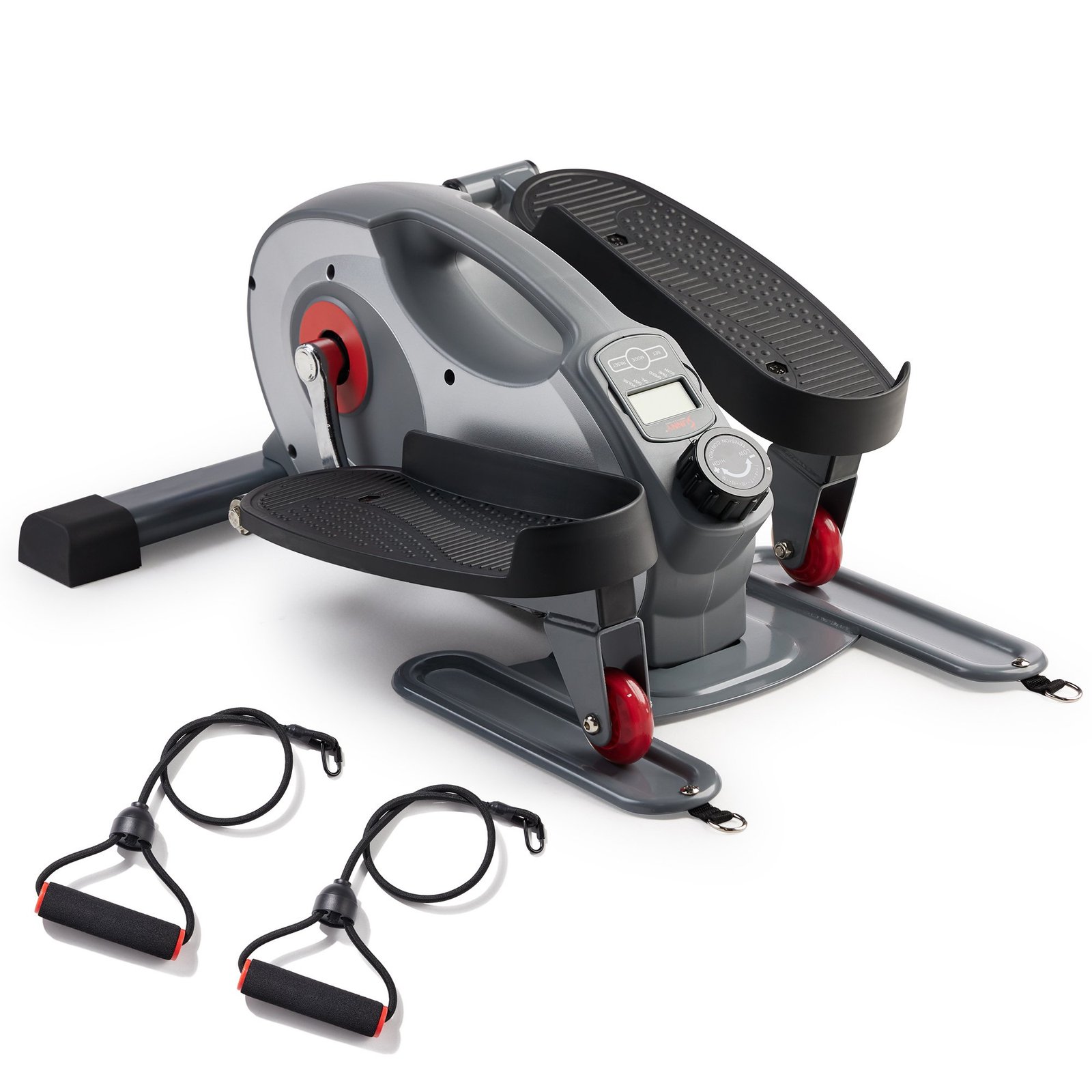 Sunny Health & Fitness Smart Portable Sit and Stand Magnetic Elliptical with Resistance Bands - SF-E323054