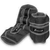 Adjustable Ankle Weights 5 lb, Set of 2, Gray