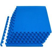 Weaved Pattern Exercise Puzzle Mat 3/4-in, Blue, 24 Sq Ft - 6 Tiles