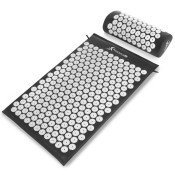 Acupressure Mat and Pillow Set, Black