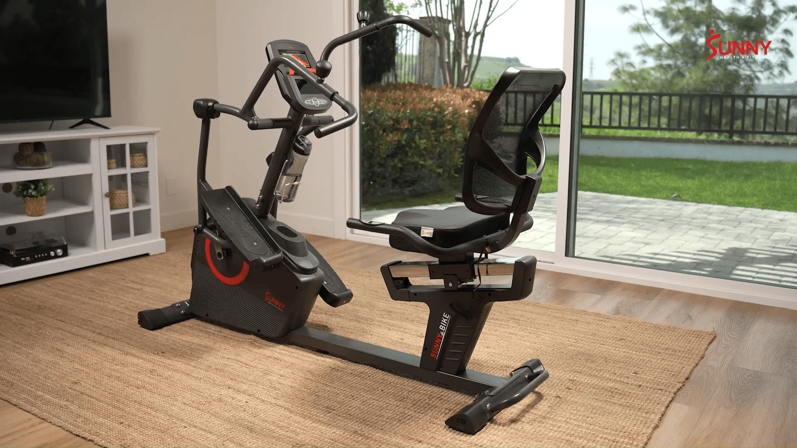 Sunny Health & Fitness Smart Recumbent Cross Trainer Elliptical Exercise Bike – SF-RB4886 SMART
