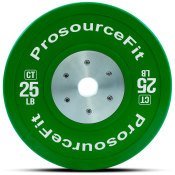 Color Training Bumper Plate 25 lb, Green